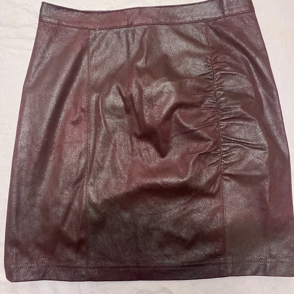 Free People faux leather skirt